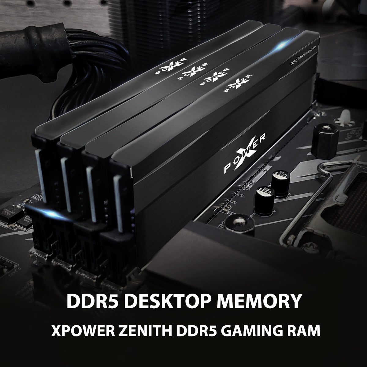 Silicon Power Zenith Gaming DDR5 6000MT/s (PC5-48000) CL30 32GB(2x16GB)-64GB(2x32GB) AMD Expo/Intel XMP 3.0 Dual Pack 1.35V Desktop Unbuffered DIMM [Schwarz]
