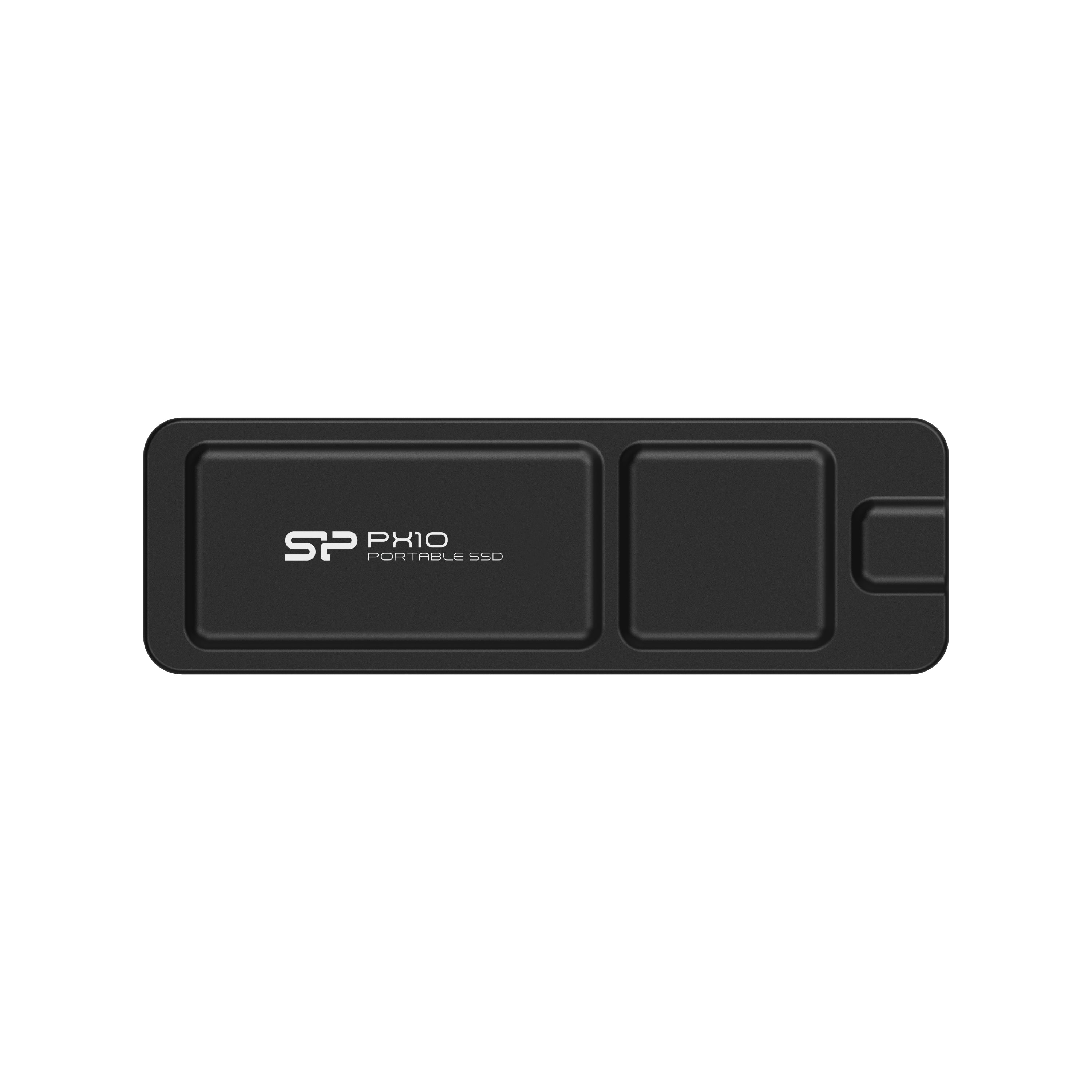 Silicon Power PX10 512GB-2TB USB-C 3.2 Gen 2 Externe tragbare Solid-State-Festplatte, für iPhone 15 Pro/Pro Max, PS5 und Xbox Series X [Schwarz]