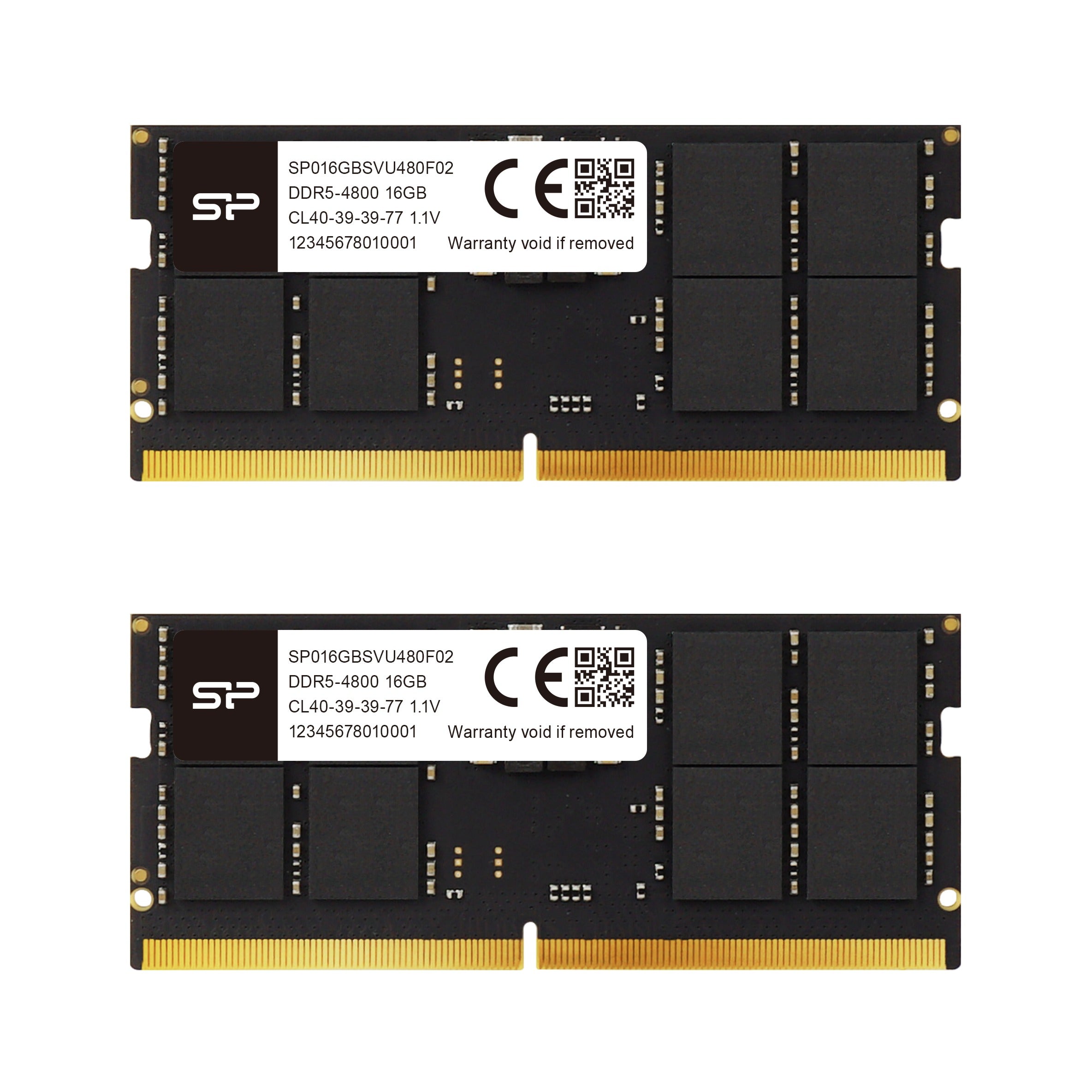 Silicon Power DDR5 4800MT/s (PC5-38400) 16GB-32GB Einzelpackung/Doppelpackung 1.1V Laptop SODIMM