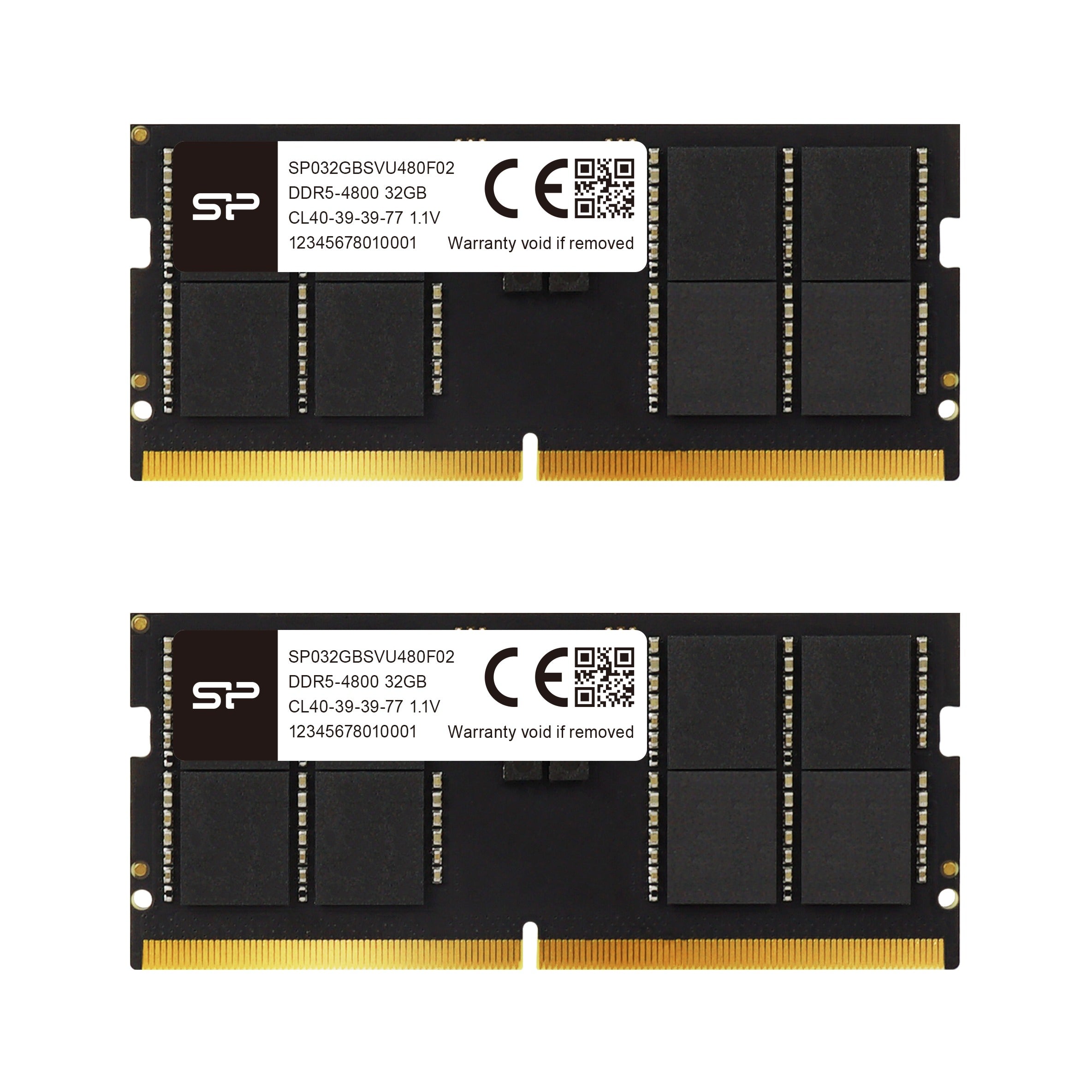 Silicon Power DDR5 4800MT/s (PC5-38400) 16GB-32GB Einzelpackung/Doppelpackung 1.1V Laptop SODIMM