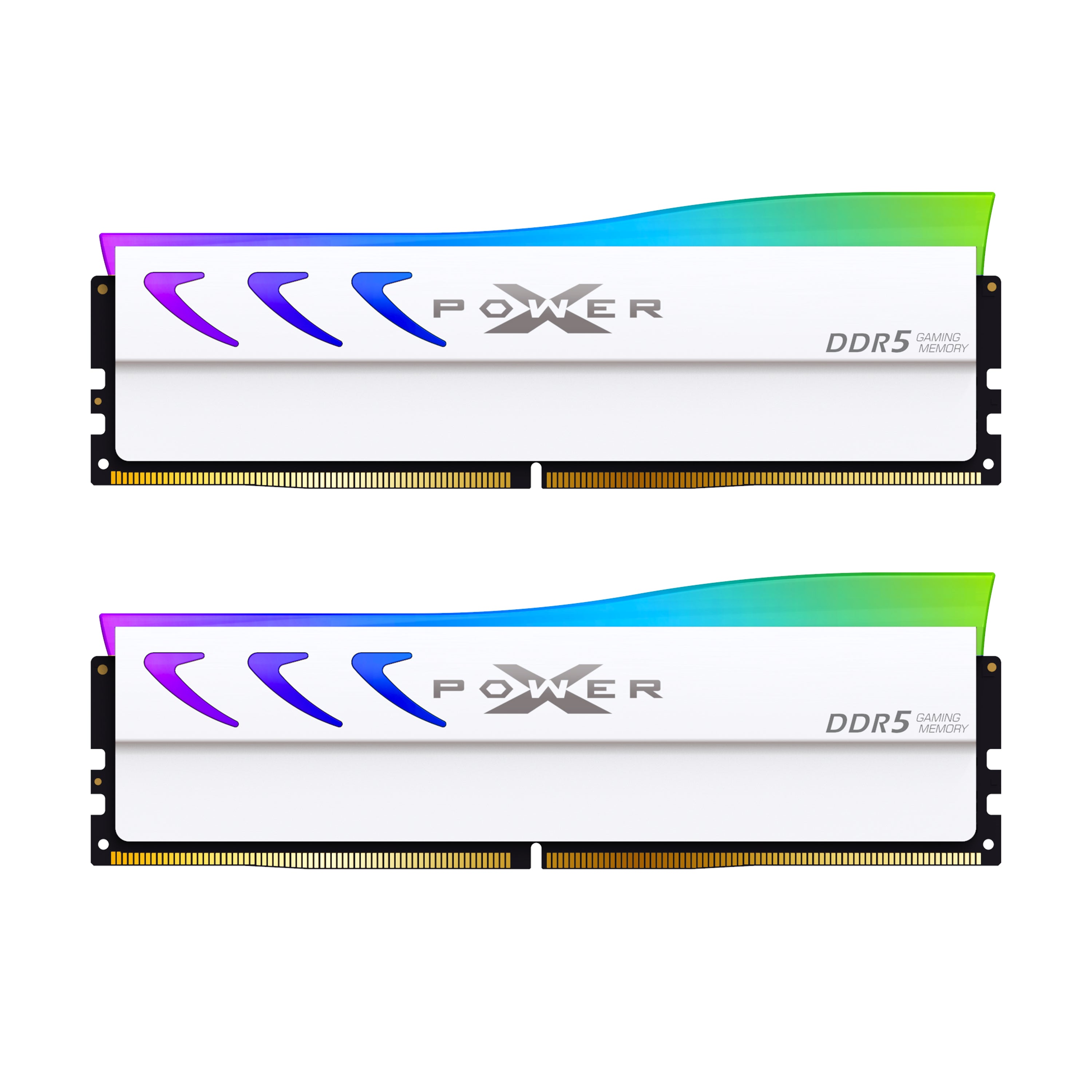 Silicon Power Storm RGB DDR5 6000MT/s (PC5-48000) CL36 32GB (2x16GB) Dual Pack 1,35V Desktop Unbuffered DIMM [Grau/Weiß]