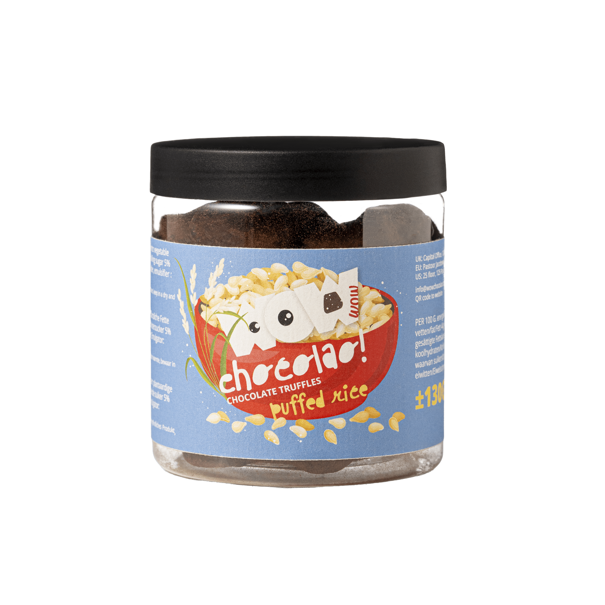 Knusprige Reis-Schoko-Trüffel Geschenkglas 130g | Knusprige Schokoladentrüffel