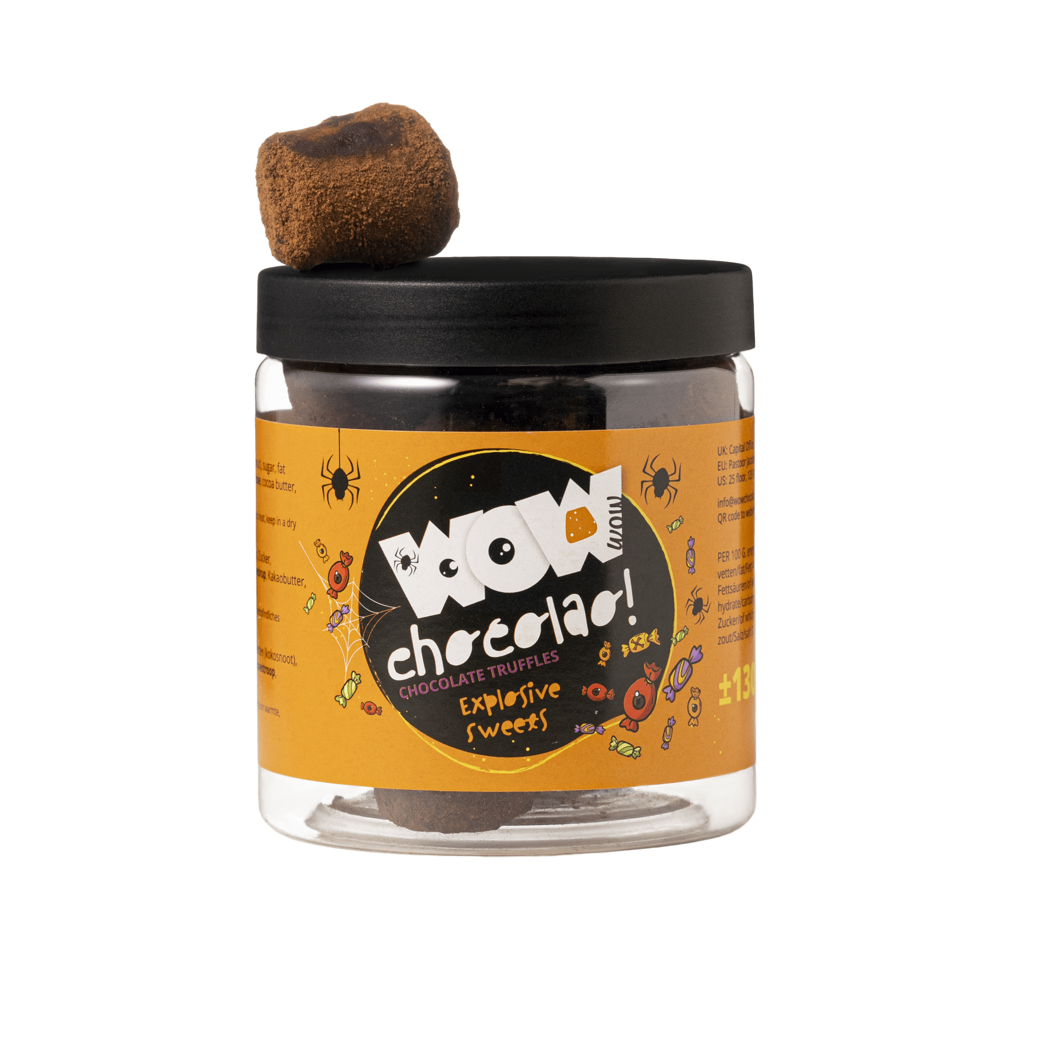 Exploding Sweets Halloween Trüffel Geschenkglas 130g | Explodierende Schokolade