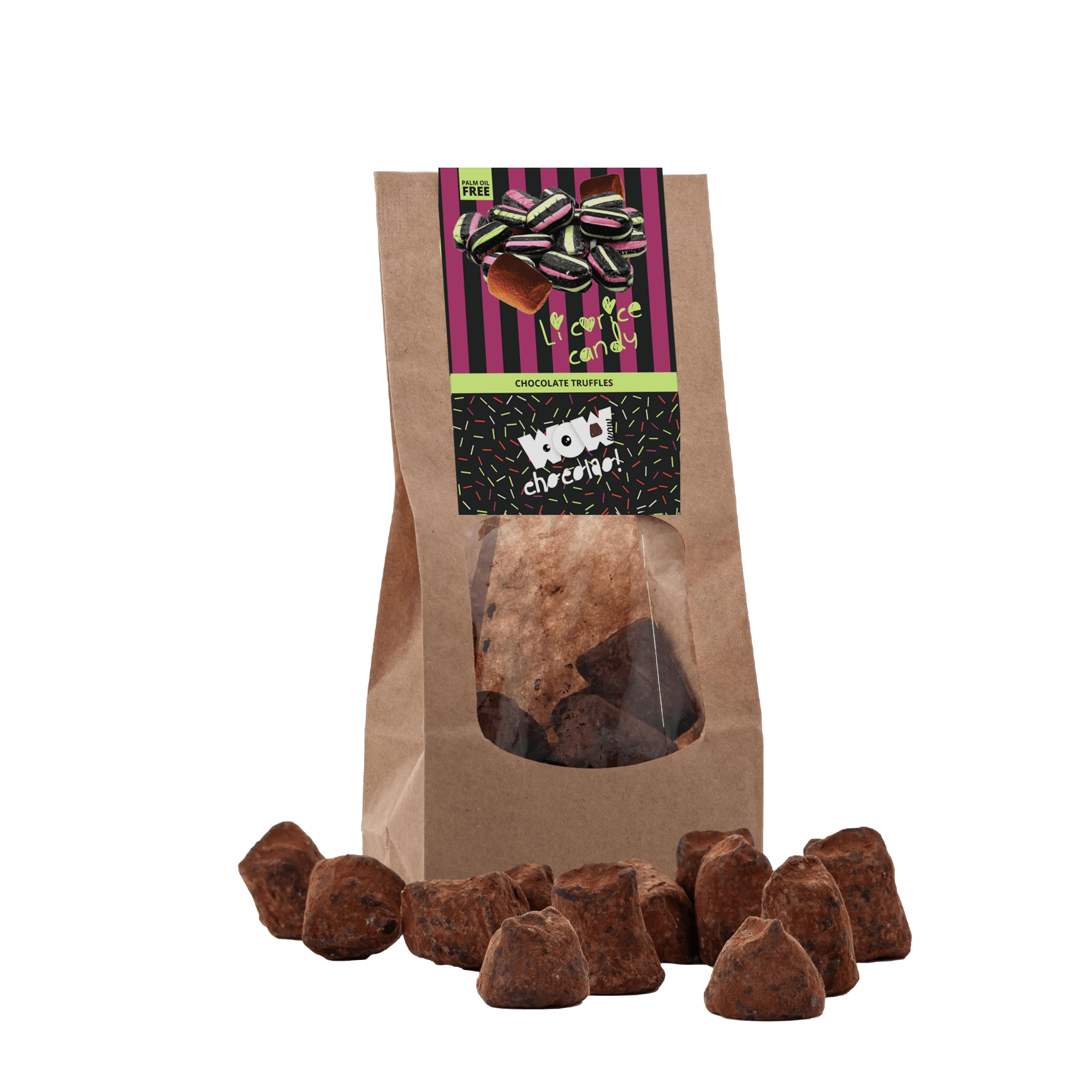 Lakritz-Schokoladen-Trüffel - Biologisch abbaubarer Beutel 130 g